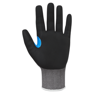 PG562 E Level Cut Resistant Glove Nitrile Coated Texture with White Rib Cuff
